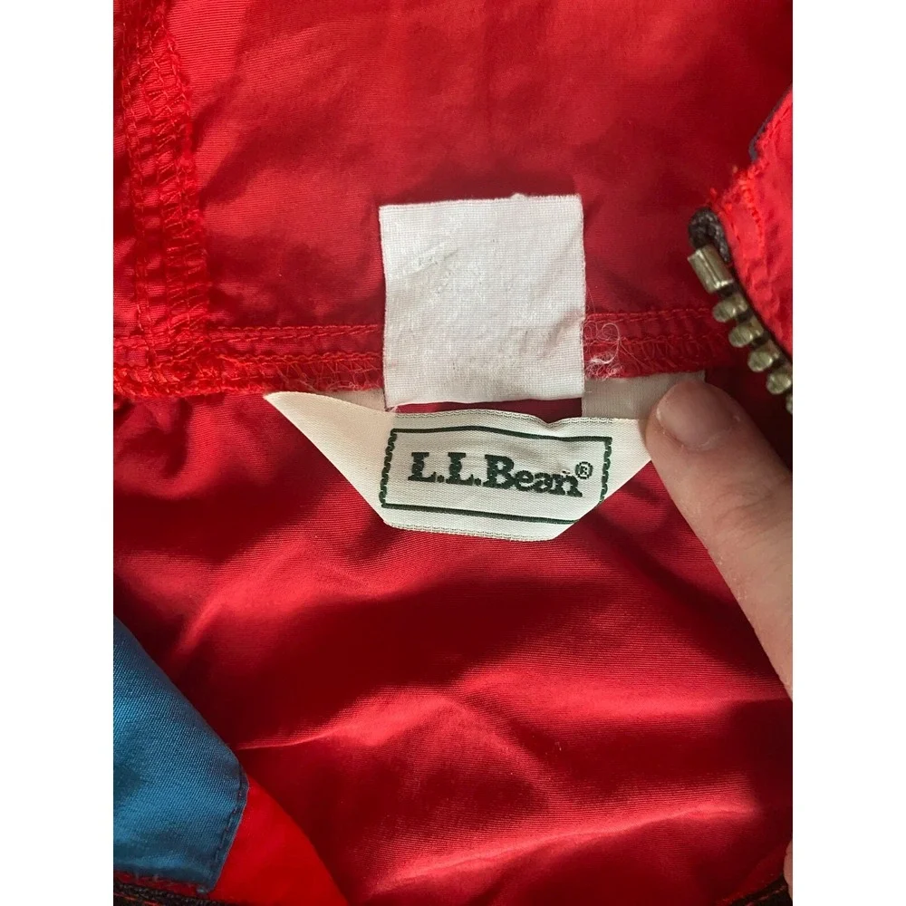 Vintage 90s LL Bean Mountain Classic‎ Anorak Jacket Colorblock Kids Large